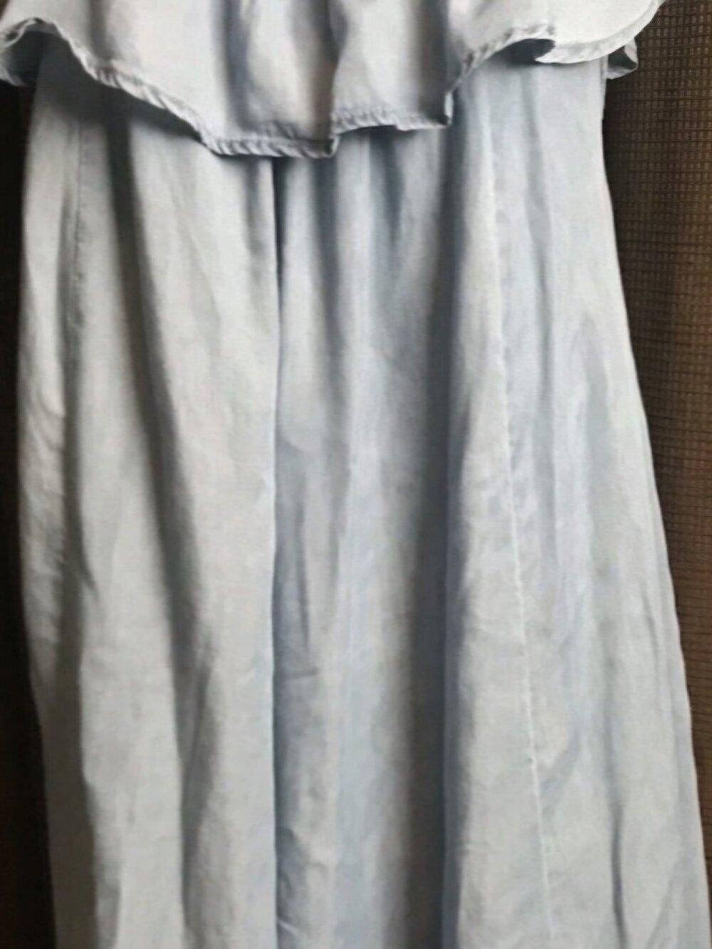 Torrid off shoulder boho TENCEL Country Western CHAMBRAY dress 1X - Picture 4 of 4